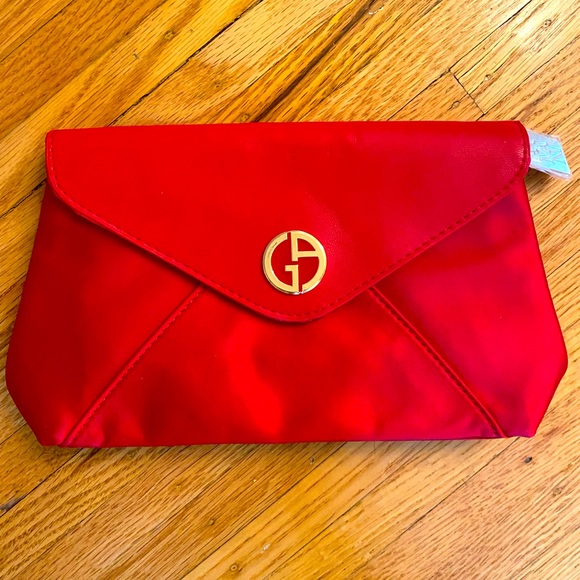 Giorgio Armani Handbags - Giorgio Armani purse, make up case in red.
